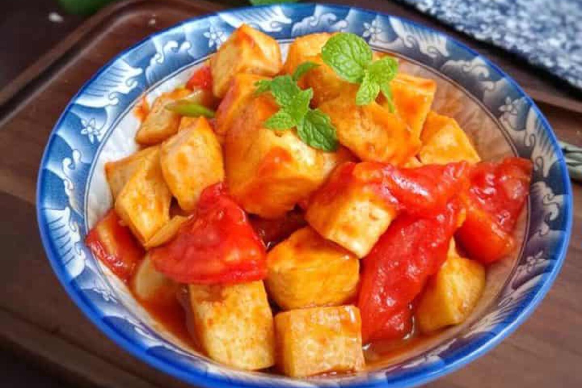 Đậu hũ sốt cà chua