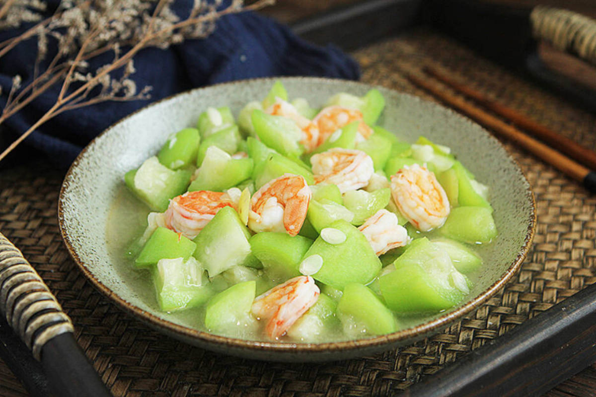 Mướp hương xào tôm